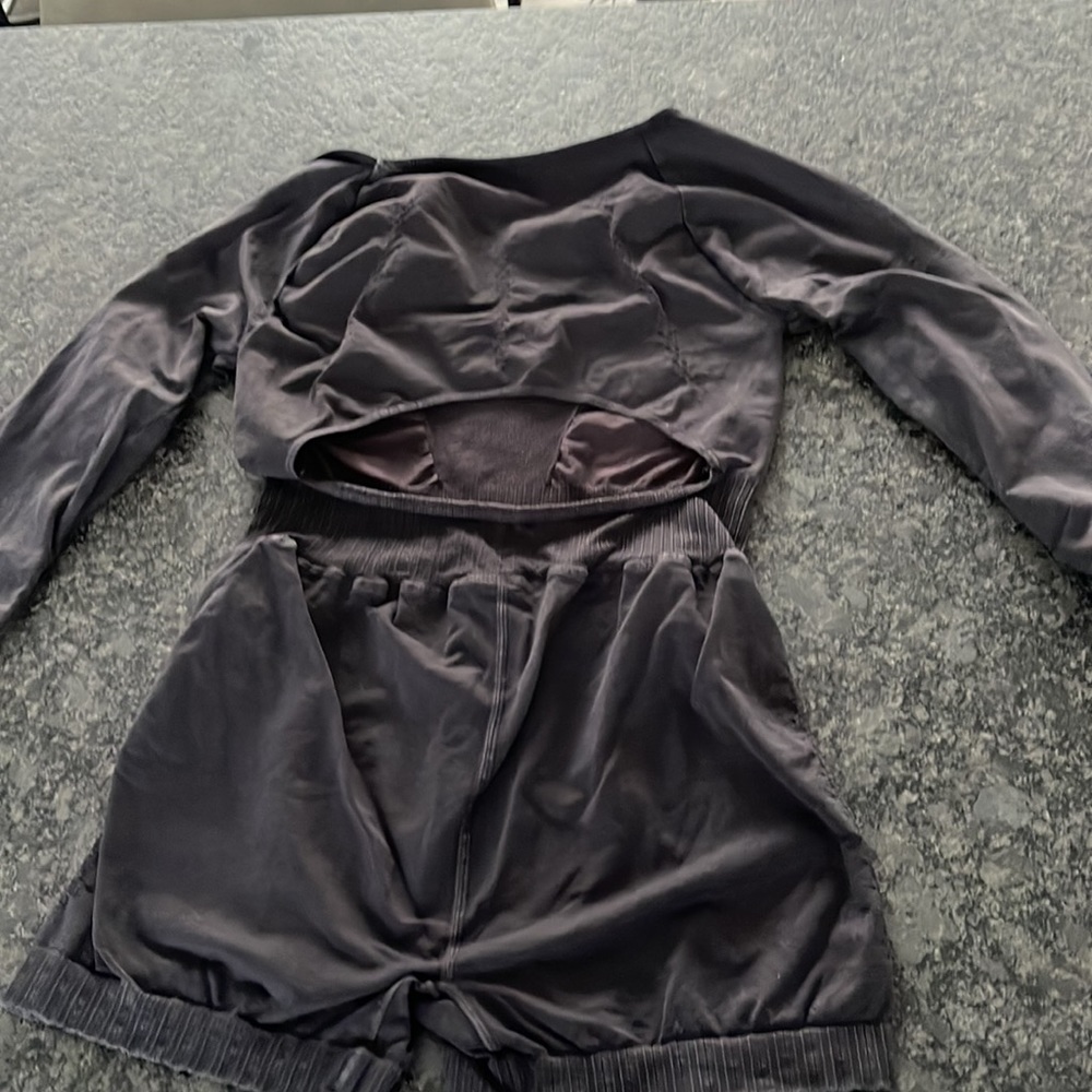 Free People Good Karma Long Sleeved Runsie in Washed Black BNWOT - Picture 8 of 9